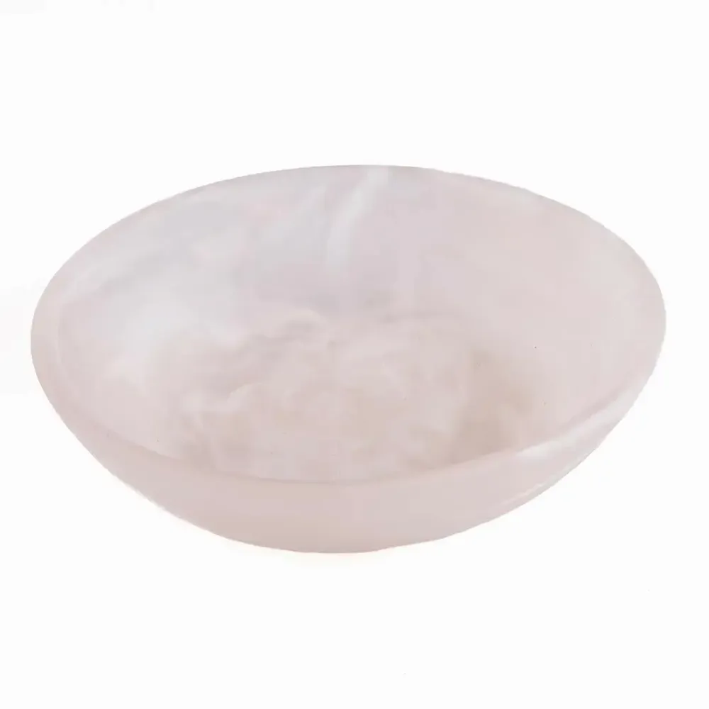 Bowls - The Resin Organic Bowl - Pink White - M - BAZAR BIZAR LIVING