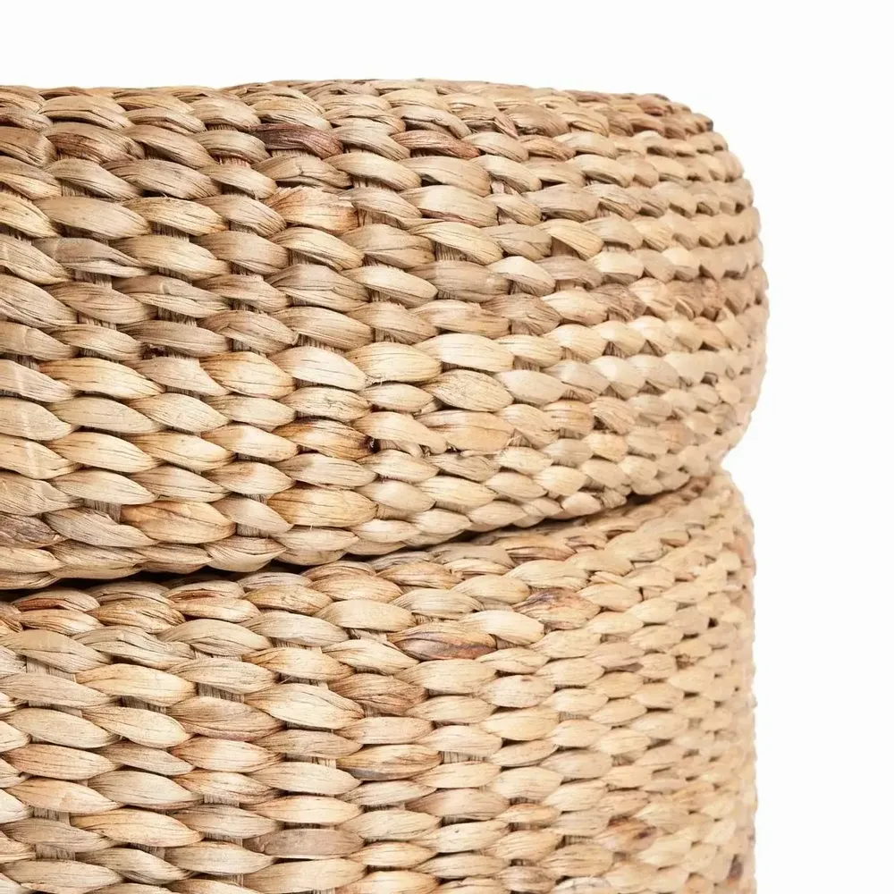 Ottomans - The Circle Storage Ottoman - Natural - BAZAR BIZAR LIVING