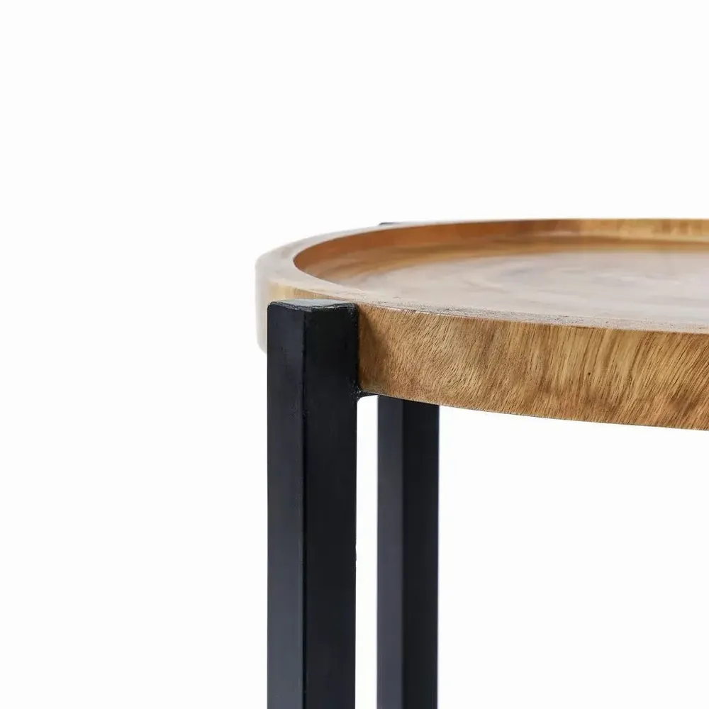 Other tables - The Rain Tree Side Table - Natural Black - BAZAR BIZAR LIVING