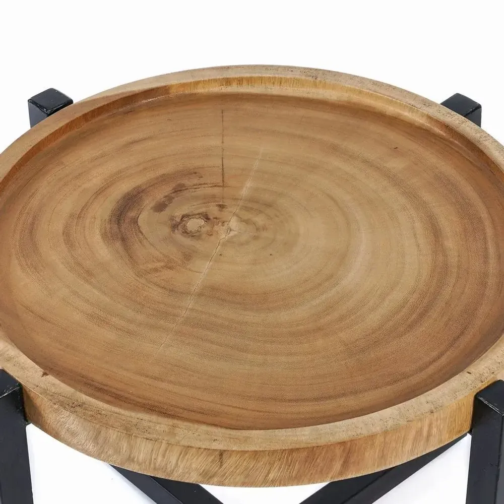 Other tables - The Rain Tree Side Table - Natural Black - BAZAR BIZAR LIVING