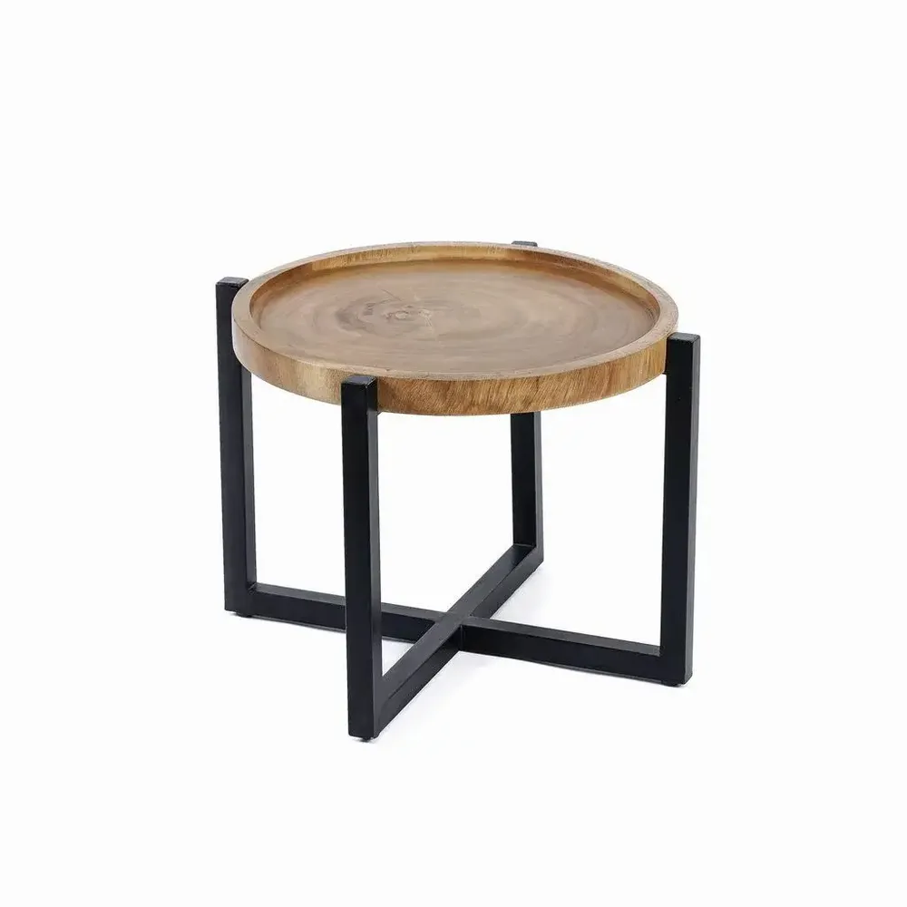 Other tables - The Rain Tree Side Table - Natural Black - BAZAR BIZAR LIVING