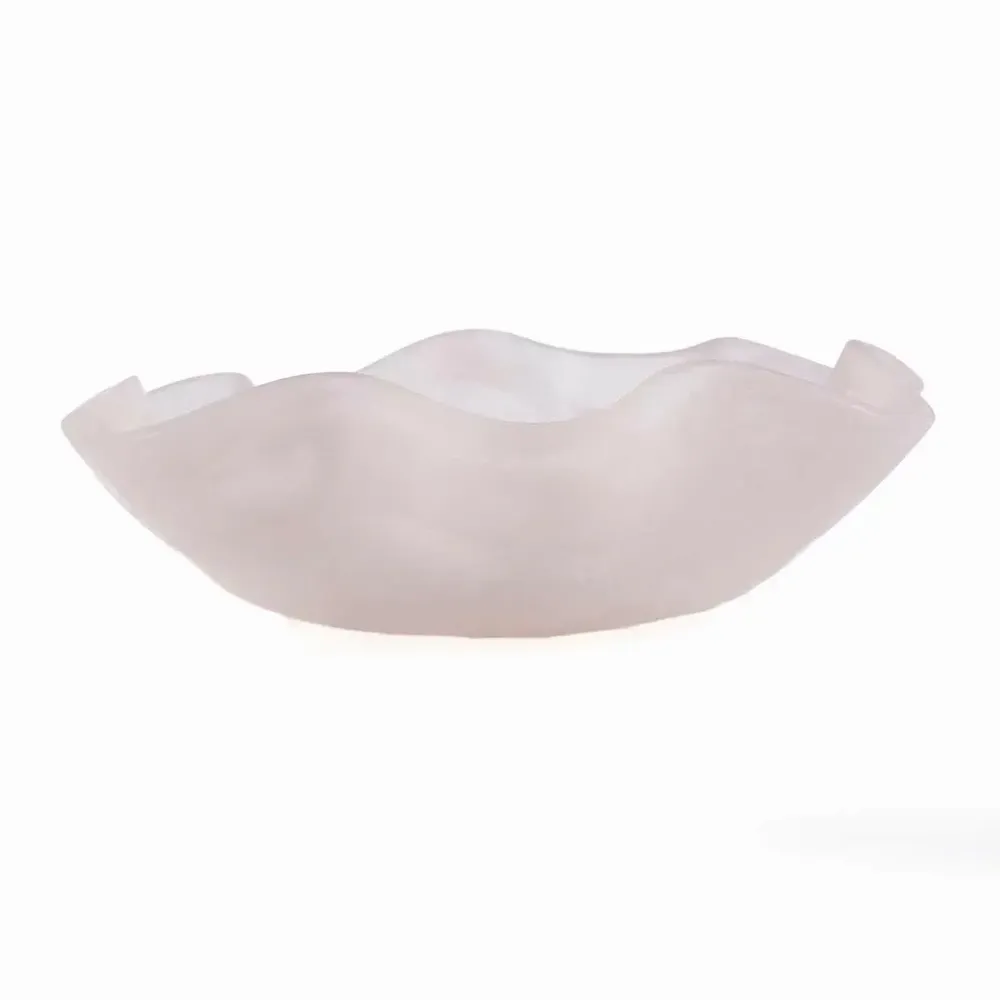 Bowls - The Resin Organic Fruit Bowl - Pink White - BAZAR BIZAR LIVING