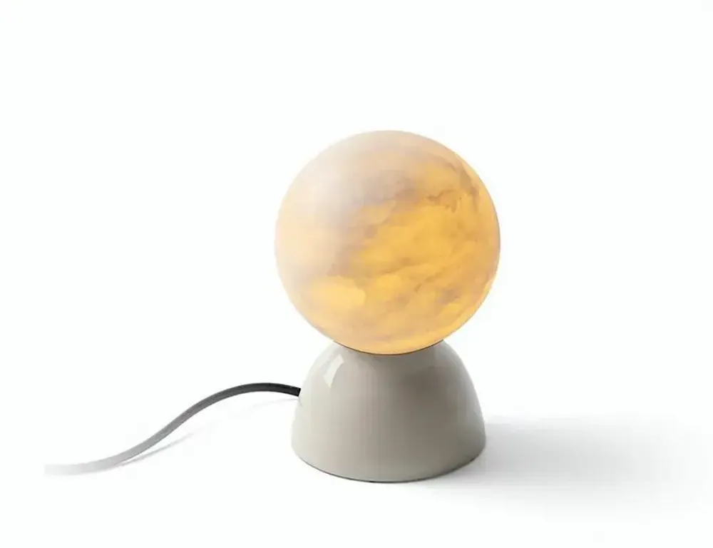 Lampes de table - ABISAL lampe à poser avec base en céramique ou émaillé en couleurs - LUXCAMBRA