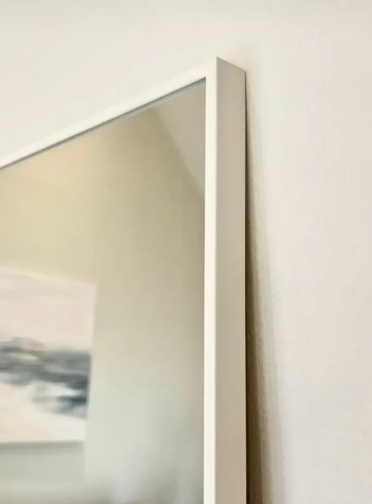 Miroirs - Très grand miroir pleine longueur avec cadre blanc (110 x 210 cm) - SCANDINAVIAN GLASSFACTORY