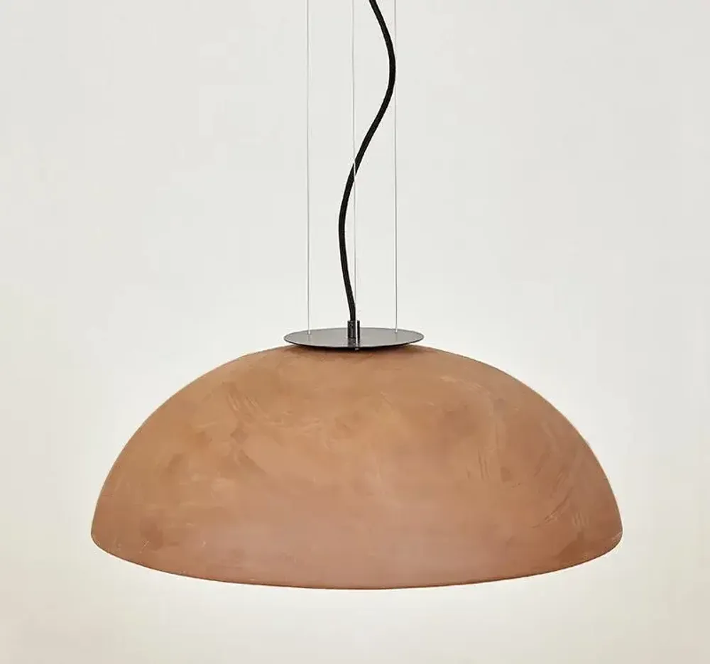 Suspensions - ABSIS suspension avec abat-jour en terracotta XL - LUXCAMBRA