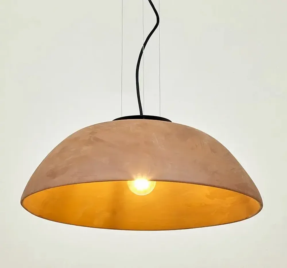 Suspensions - ABSIS suspension avec abat-jour en terracotta XL - LUXCAMBRA