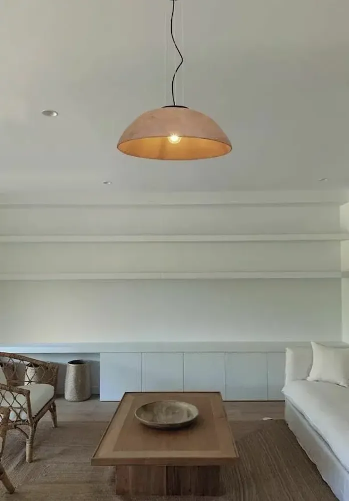 Suspensions - ABSIS suspension avec abat-jour en terracotta XL - LUXCAMBRA