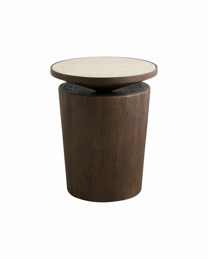 Autres tables - Table d'appoint KWANDO avec plateau en travertin - nature - NORDAL