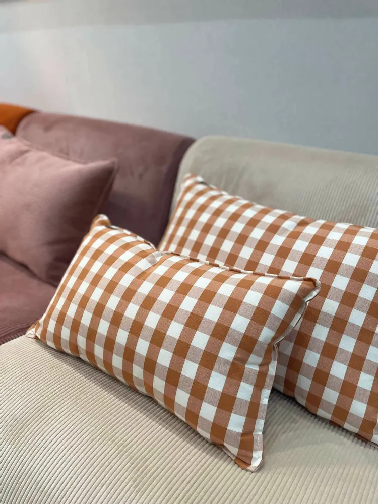Coussins textile - Coussin carreaux Vichy - MAISON JEUDI