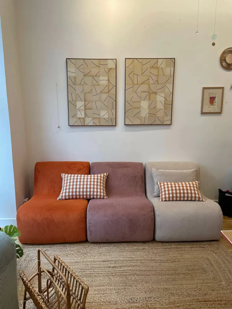 Coussins textile - Coussin carreaux Vichy - MAISON JEUDI