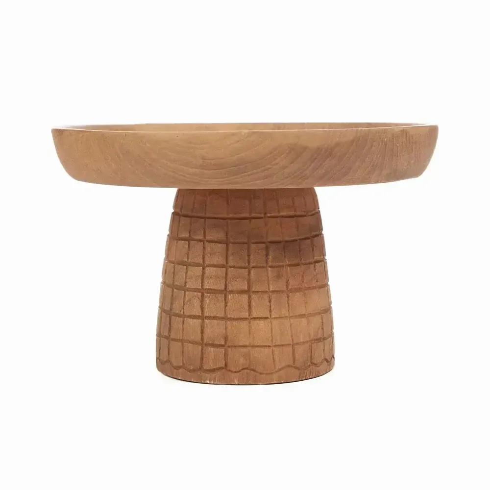 Platter and bowls - The Kotak-Kotak Cake Dish - Natural - BAZAR BIZAR LIVING