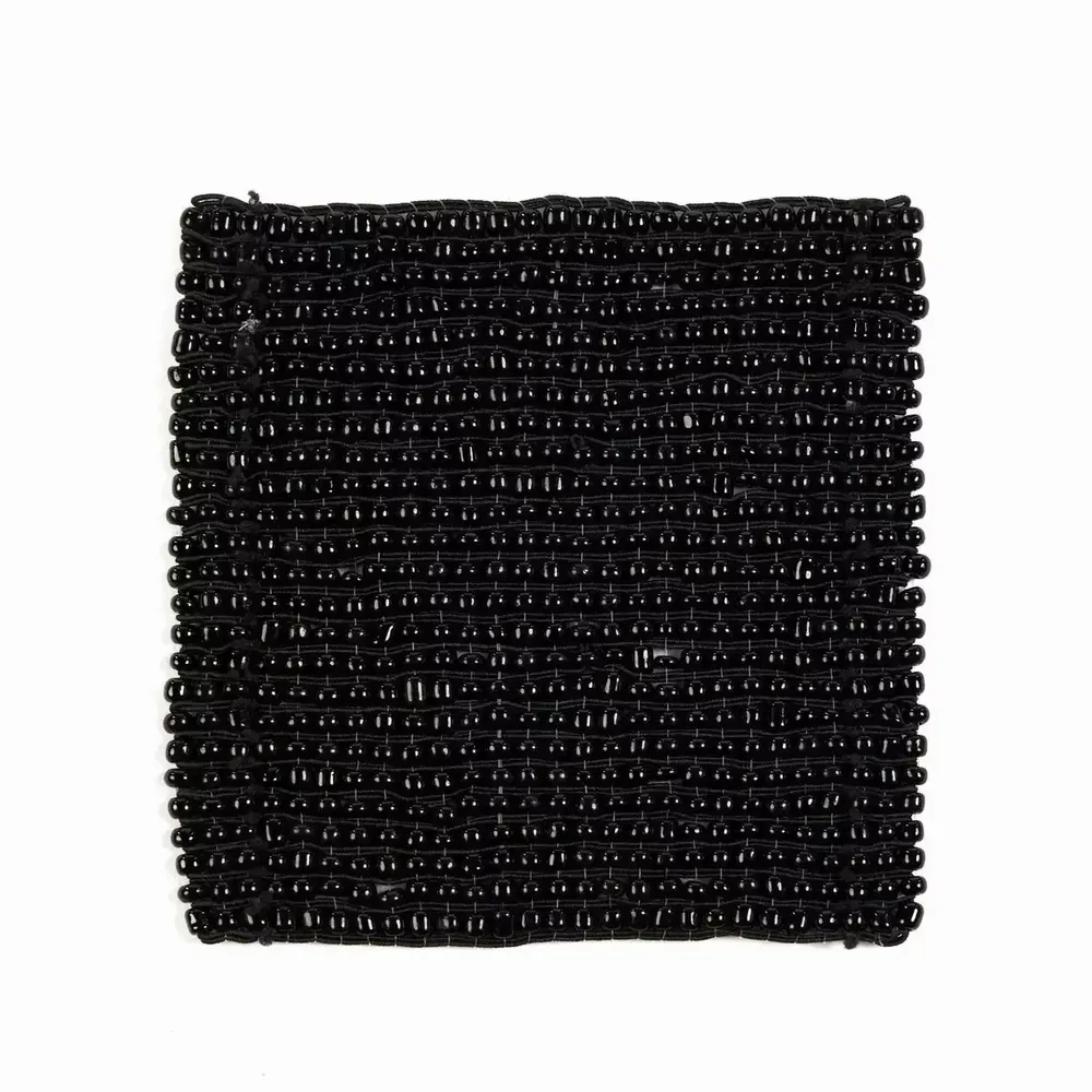 Placemats - The Perles Coaster - Black - BAZAR BIZAR LIVING