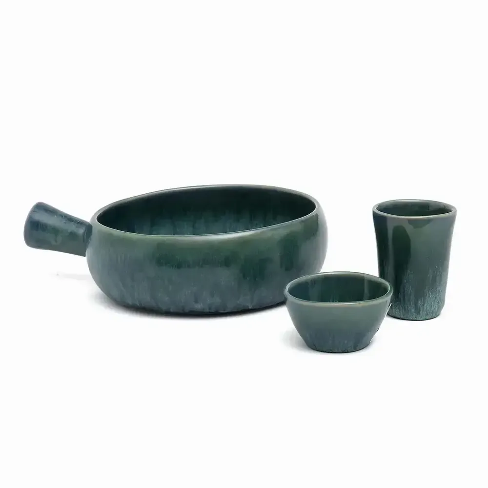Saucepans - The Aqua Casserole with handle - Set of 4 - BAZAR BIZAR LIVING