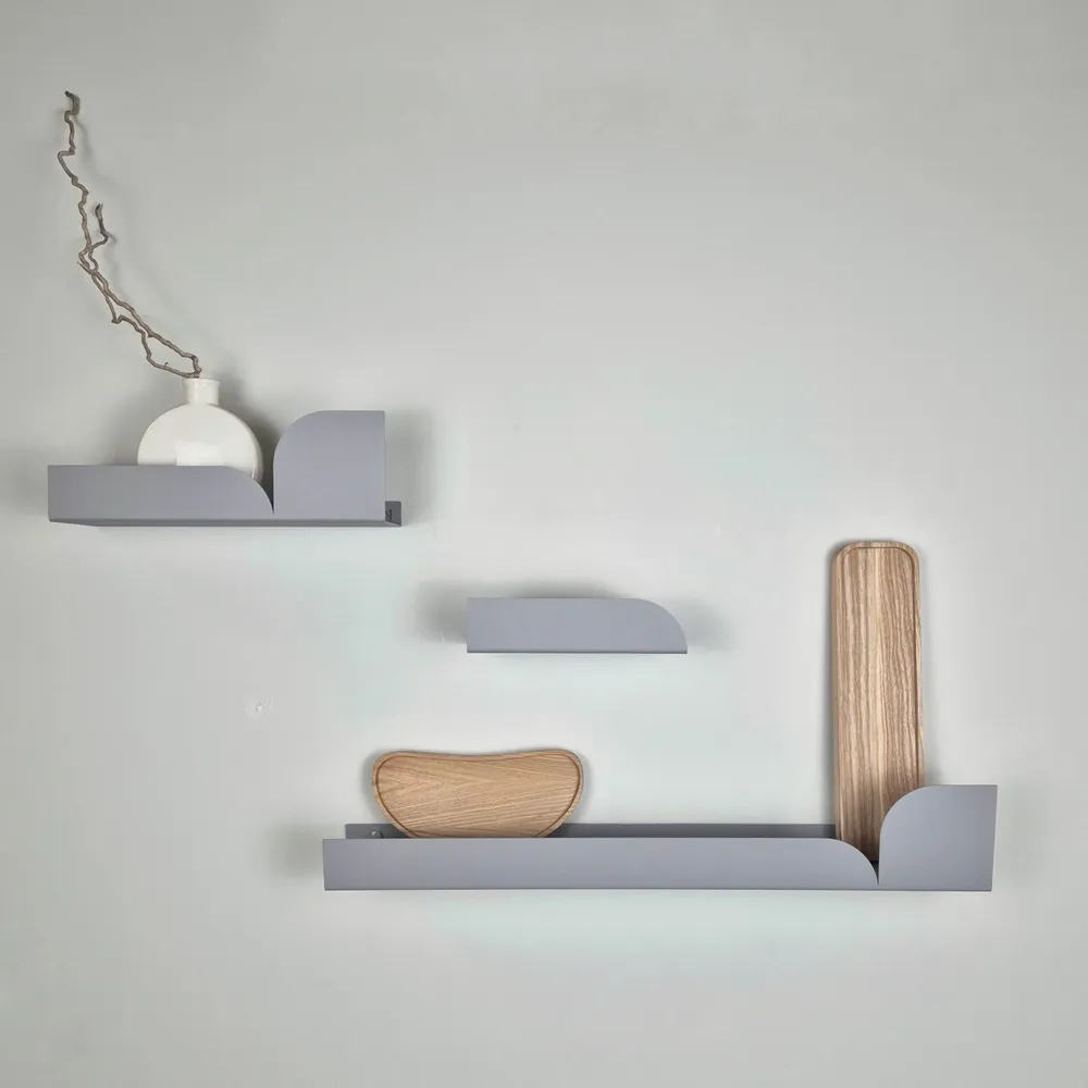 Shelves - Long wall shelf, grey BAUHAUS - NAMUOS