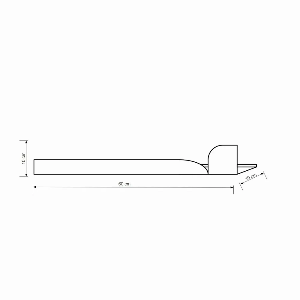 Shelves - Long wall shelf, grey BAUHAUS - NAMUOS