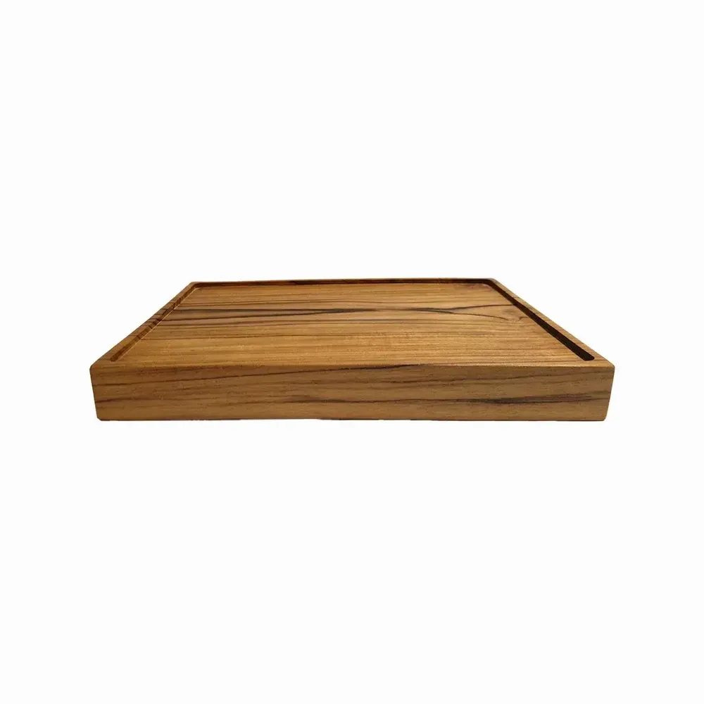 Platter and bowls - The Teak Serving Plate - Natural - BAZAR BIZAR LIVING