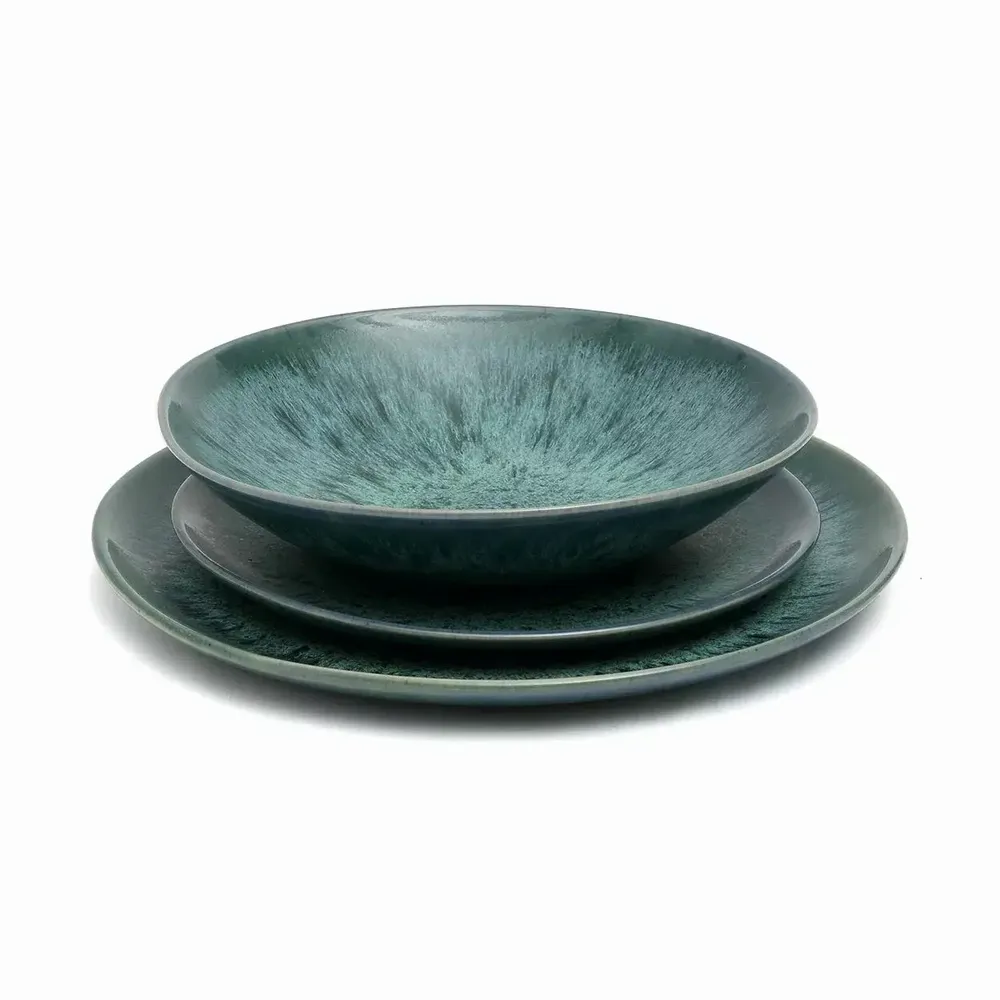 Everyday plates - The Aqua Salad Plate - Set of 6 - BAZAR BIZAR LIVING