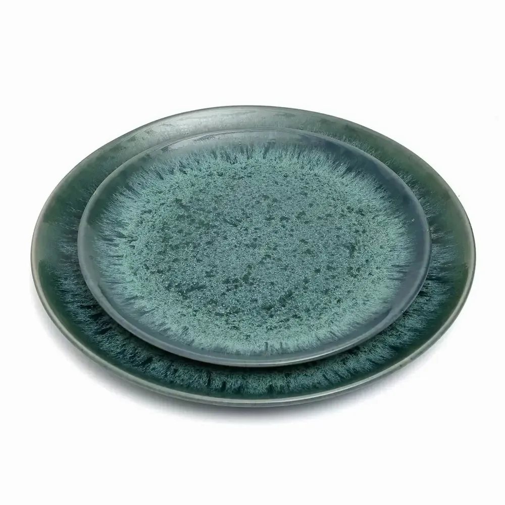 Everyday plates - The Aqua Salad Plate - Set of 6 - BAZAR BIZAR LIVING