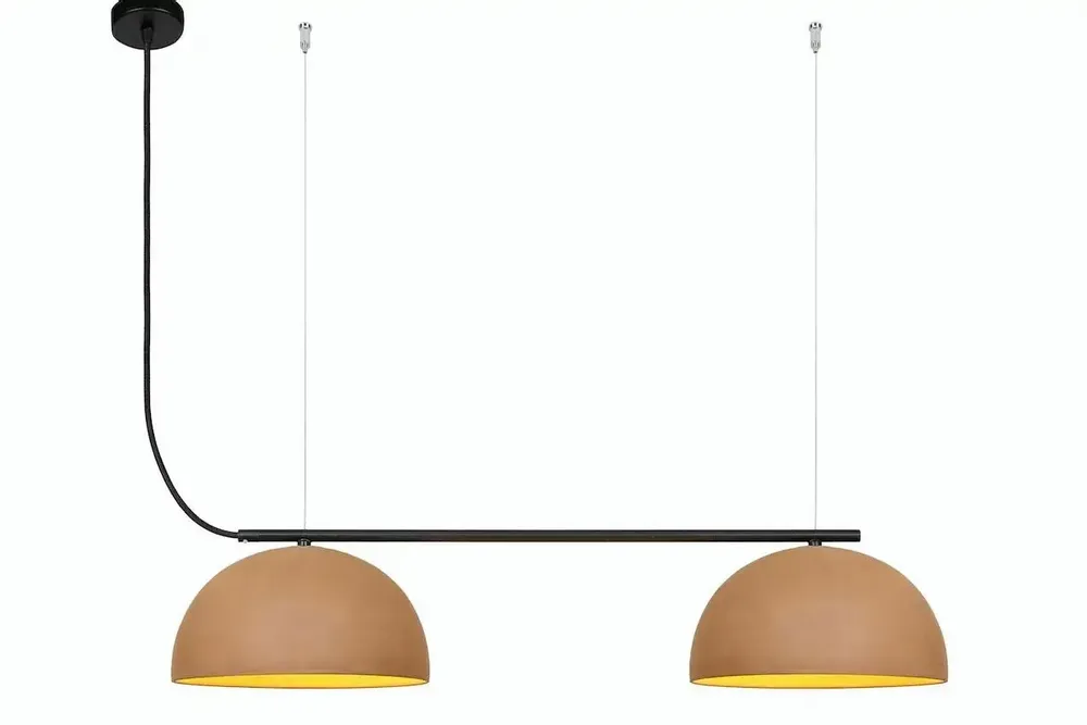 Other office supplies - ABSIS linear suspension with shades in terracotta or varnished white - LUXCAMBRA