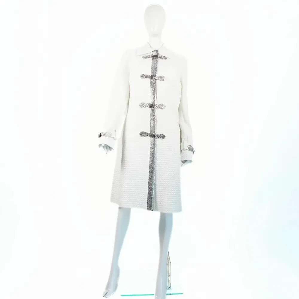 Prêt-à-porter - Coat CENTAURUS Snow White, Handmade - MONYER