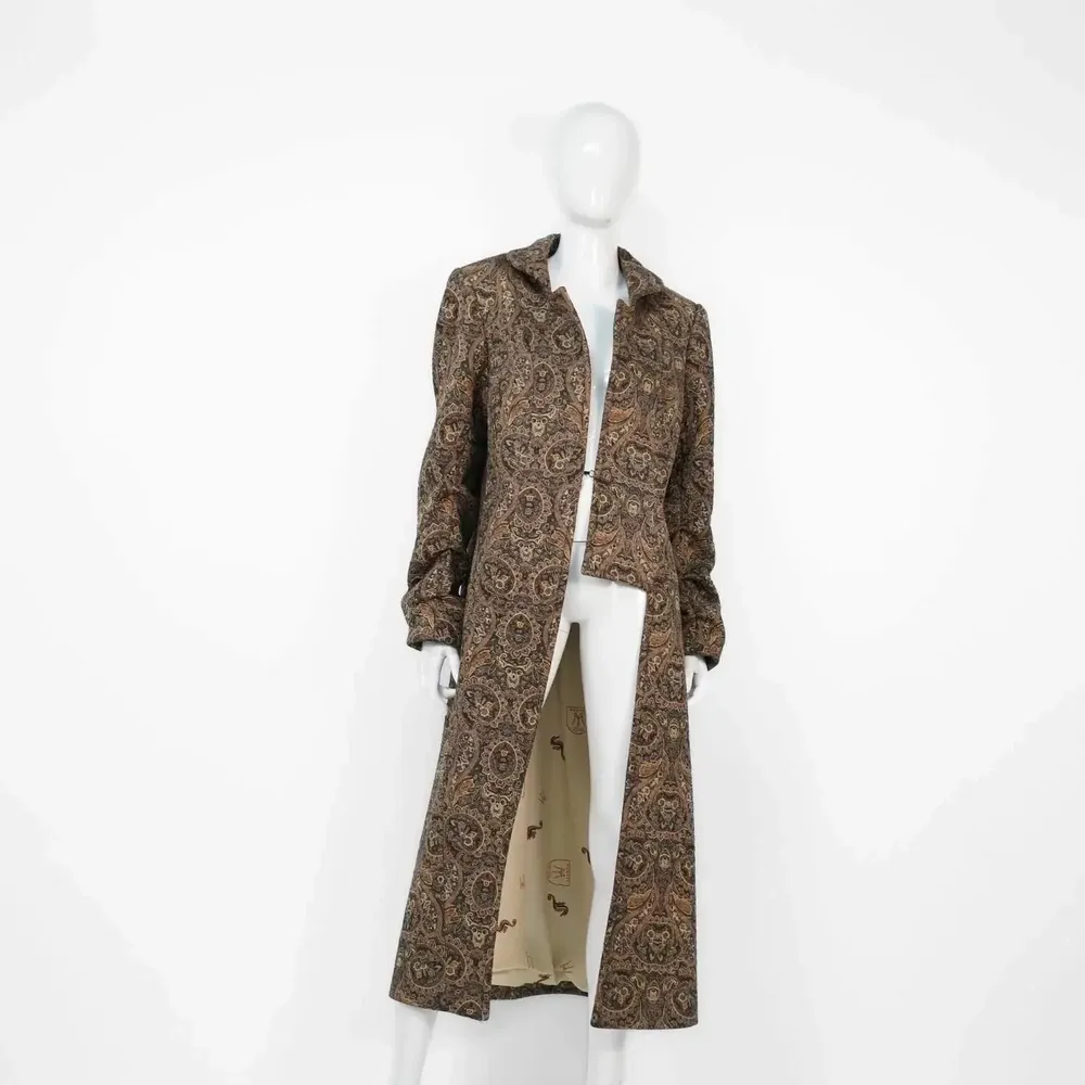 Apparel - Coat ARA Brown Paisley №1, Handmade - MONYER