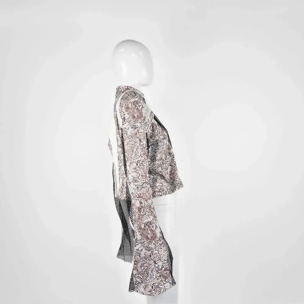 Apparel - Blouse STELLA VIA Brown Paisley - Brown paisley - height: 50.00; width: 43.00; lengh: 80.00 - MONYER