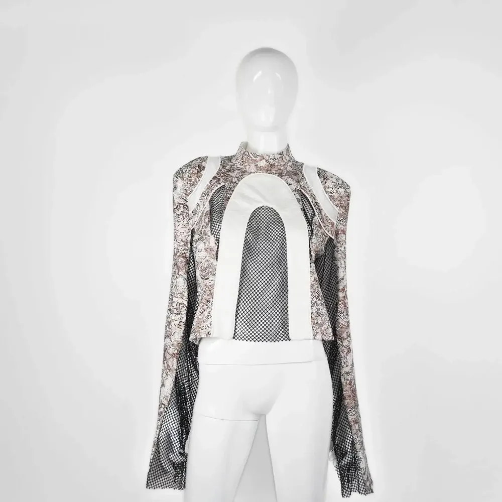 Apparel - Blouse STELLA VIA Brown Paisley - Brown paisley - height: 50.00; width: 43.00; lengh: 80.00 - MONYER