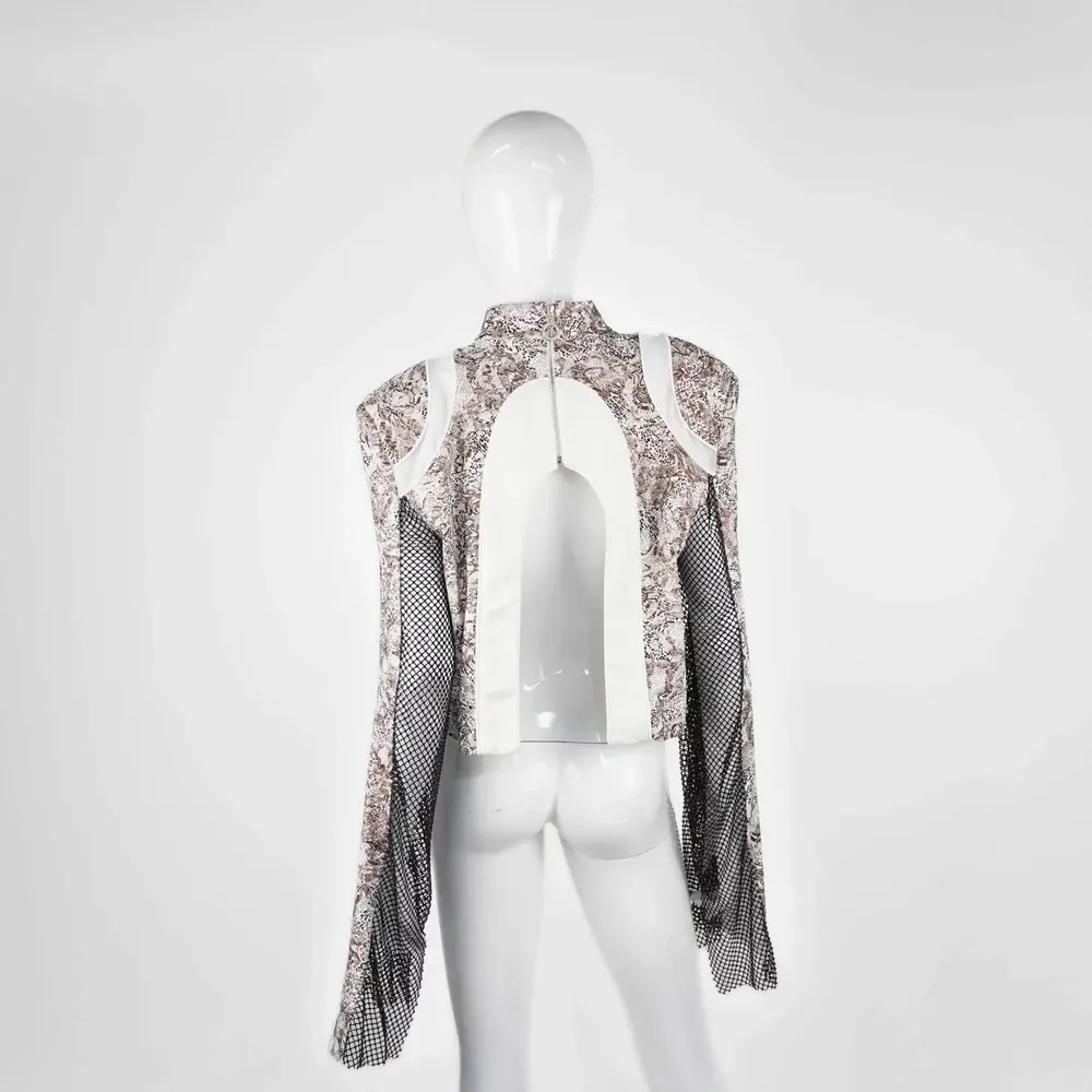 Apparel - Blouse STELLA VIA Brown Paisley - Brown paisley - height: 50.00; width: 43.00; lengh: 80.00 - MONYER