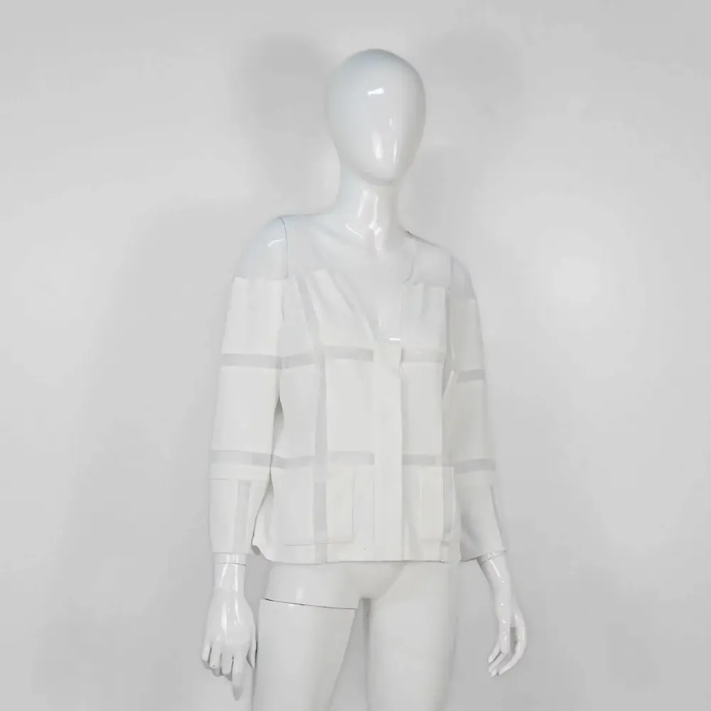 Apparel - Blouse CELESTIA White 1 - White 1 - height: 57.00; width: 38.50; lengh: 49.00 - MONYER