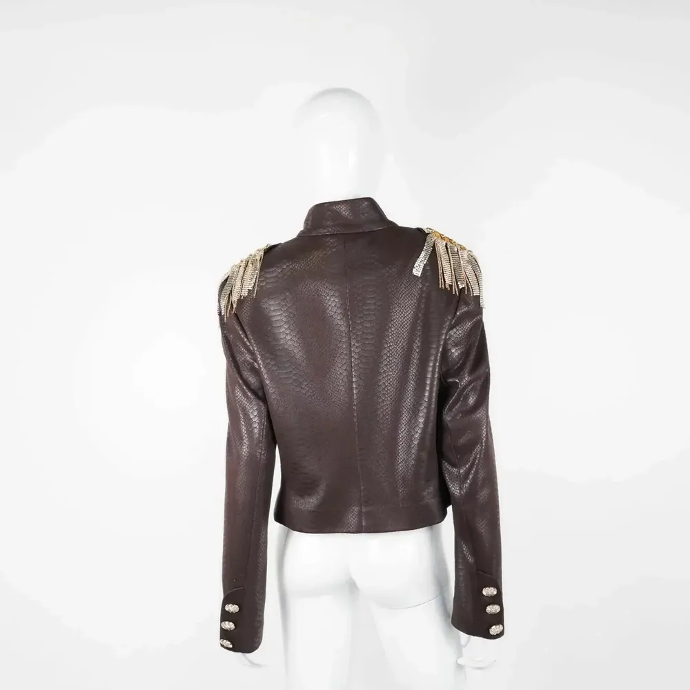 Apparel - Blazers LEPUS PREMIUM Burgundy snake print - Burgundy snake print - height: 51.10; width: 43.00; lengh: 66.00 - MONYER