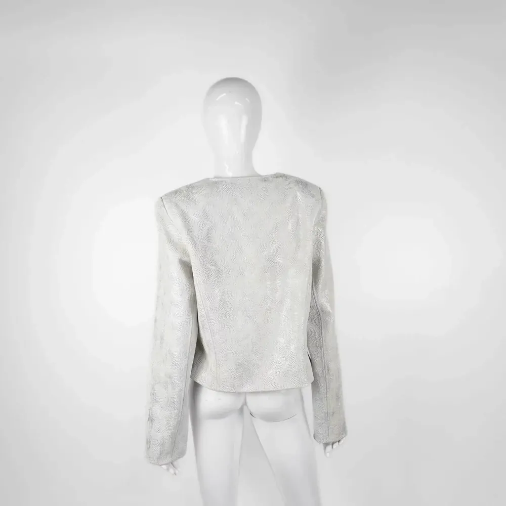 Prêt-à-porter - Blazers LIBRA PREMIUM Blanc Argent - Blanc Argent - hauteur : 53,50 ; largeur : 42,00 ; durée : 68,00 - MONYER