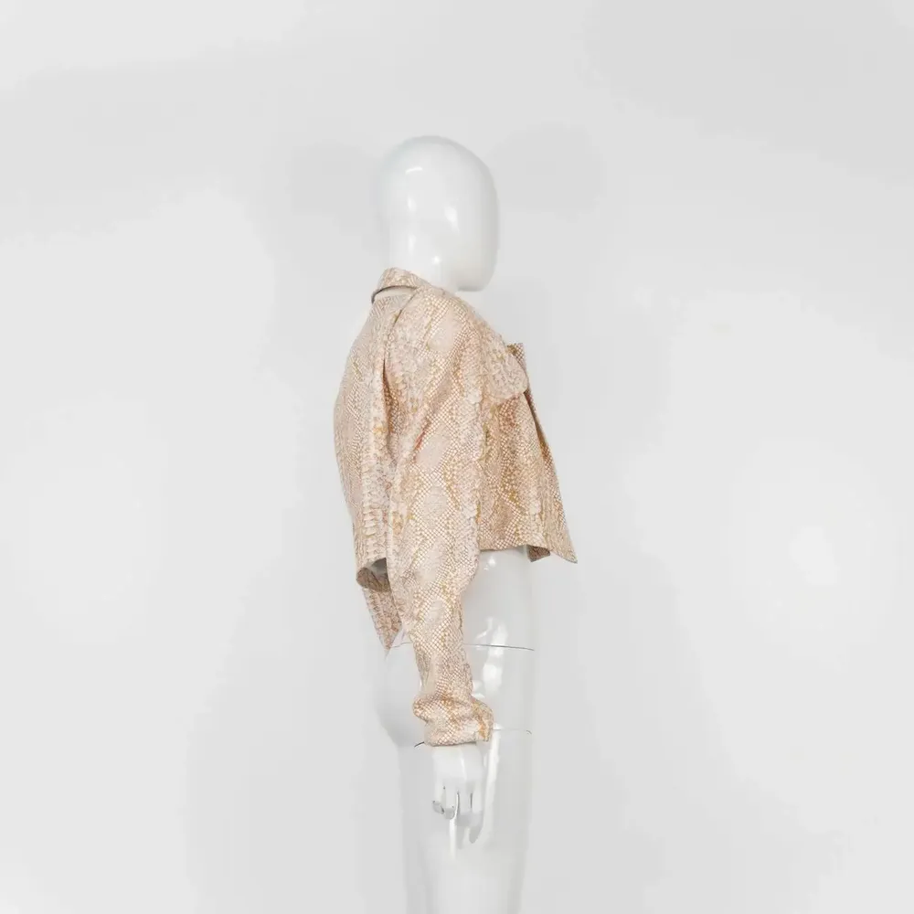 Prêt-à-porter - Blazers CARINA PREMIUM Imprimé serpent orange - Imprimé serpent orange - hauteur : 40,50 ; largeur : 43,00 ; durée : 66,00 - MONYER