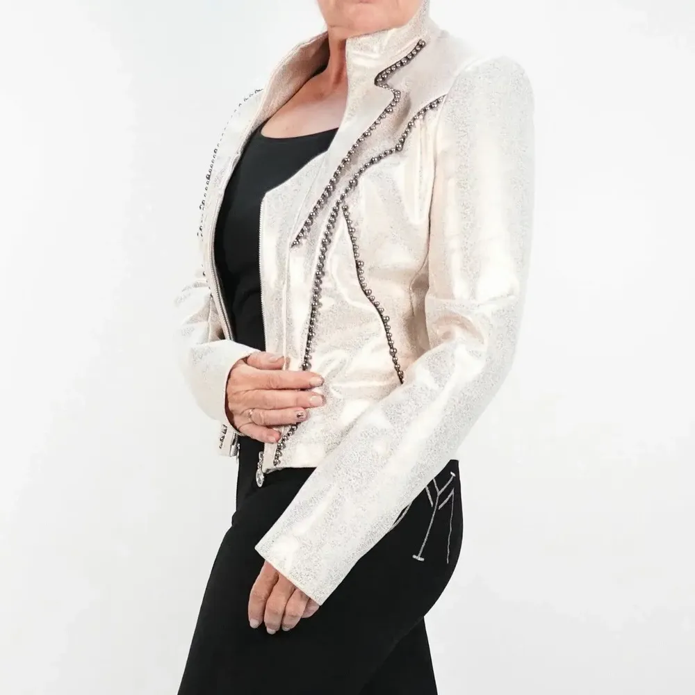 Apparel - Blazers CANCER PREMIUM White Gold - White Gold - height: 55.50; width: 41.00; lengh: 67.50 - MONYER