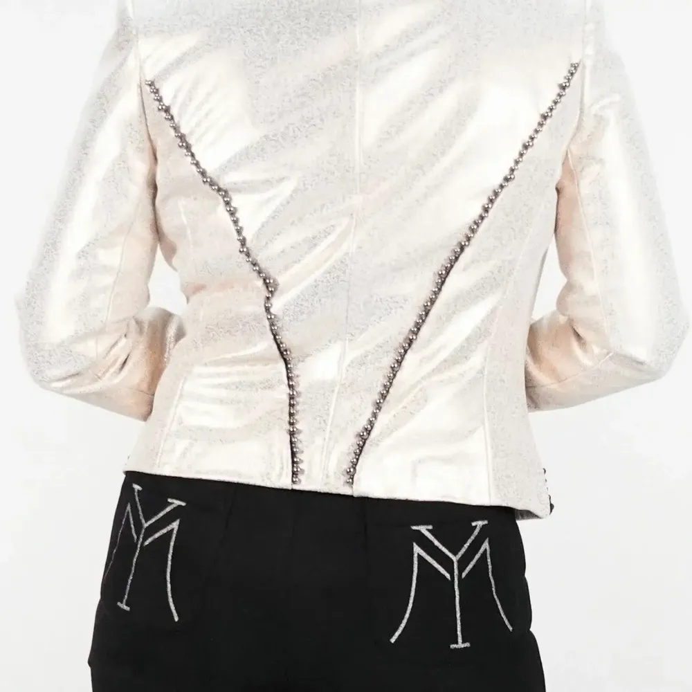 Apparel - Blazers CANCER PREMIUM White Gold - White Gold - height: 55.50; width: 41.00; lengh: 67.50 - MONYER