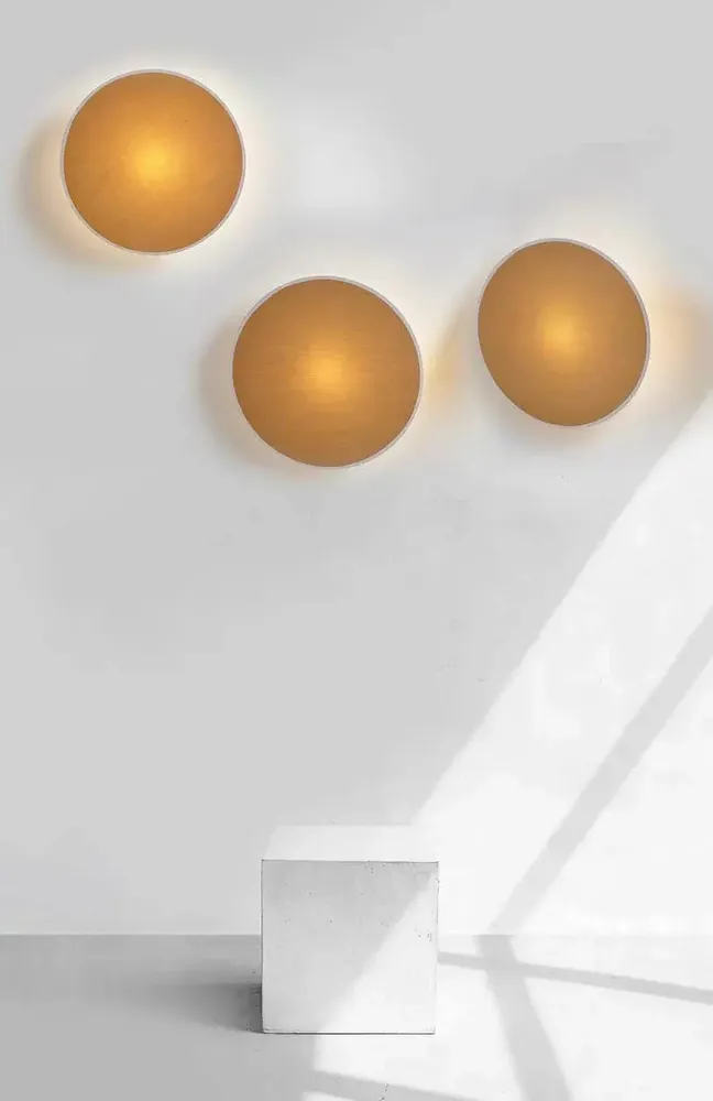 Wall lamps - CIM white or black cottonet wall lamp - LUXCAMBRA