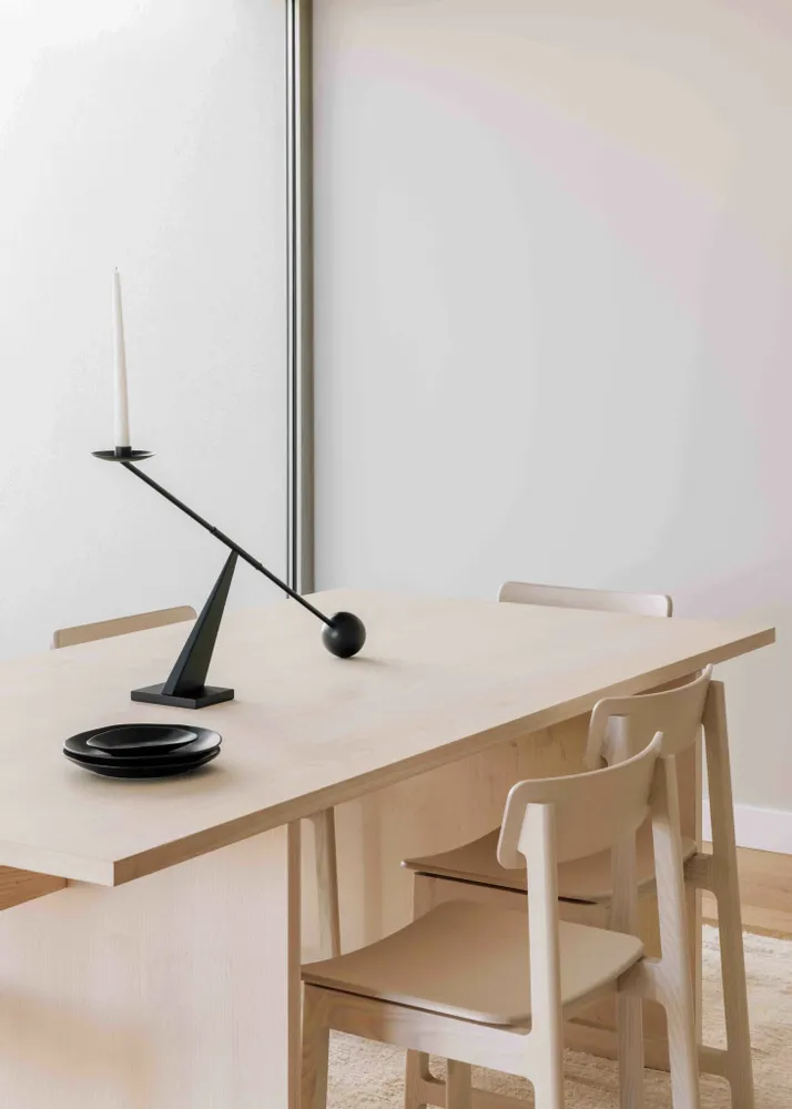 Tables Salle à Manger - Table minimaliste en bois de chêne - BASE - MOR