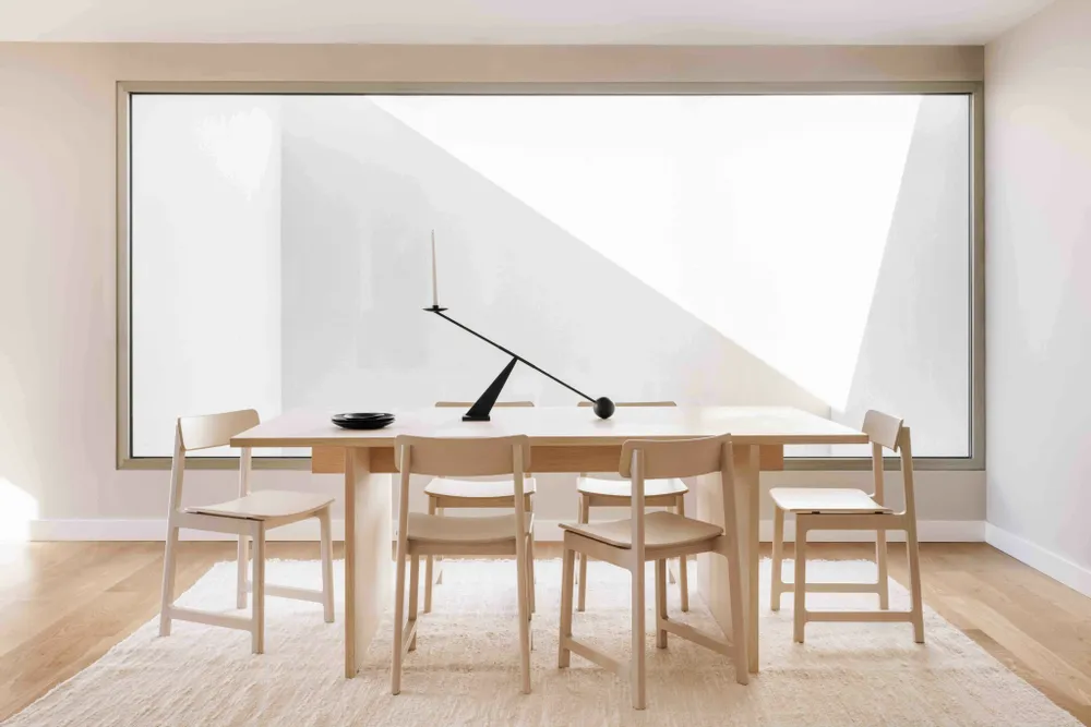 Tables Salle à Manger - Table minimaliste en bois de chêne - BASE - MOR