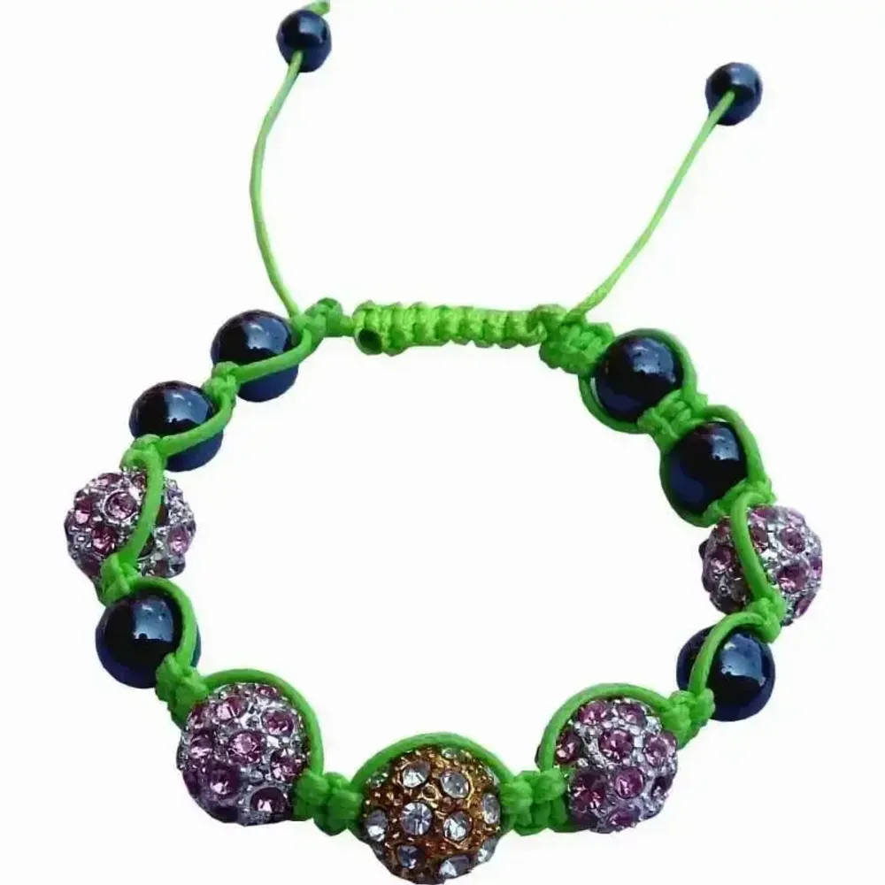 Bijoux - Shamballa 5 pierres rose & jaune - ARABESK