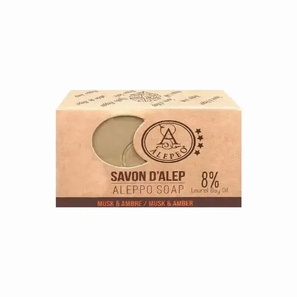 Soaps - Alepeo aleppo musk & amber  soap 8% 100g - ARABESK