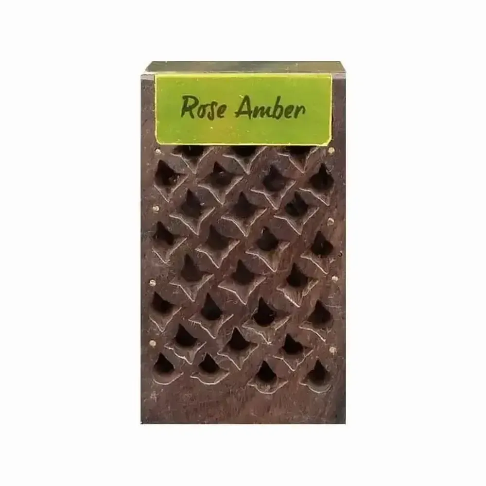 Decorative objects - Set of 3 wooden boxes containing 5g of Pink Amber x3 - ARABESK