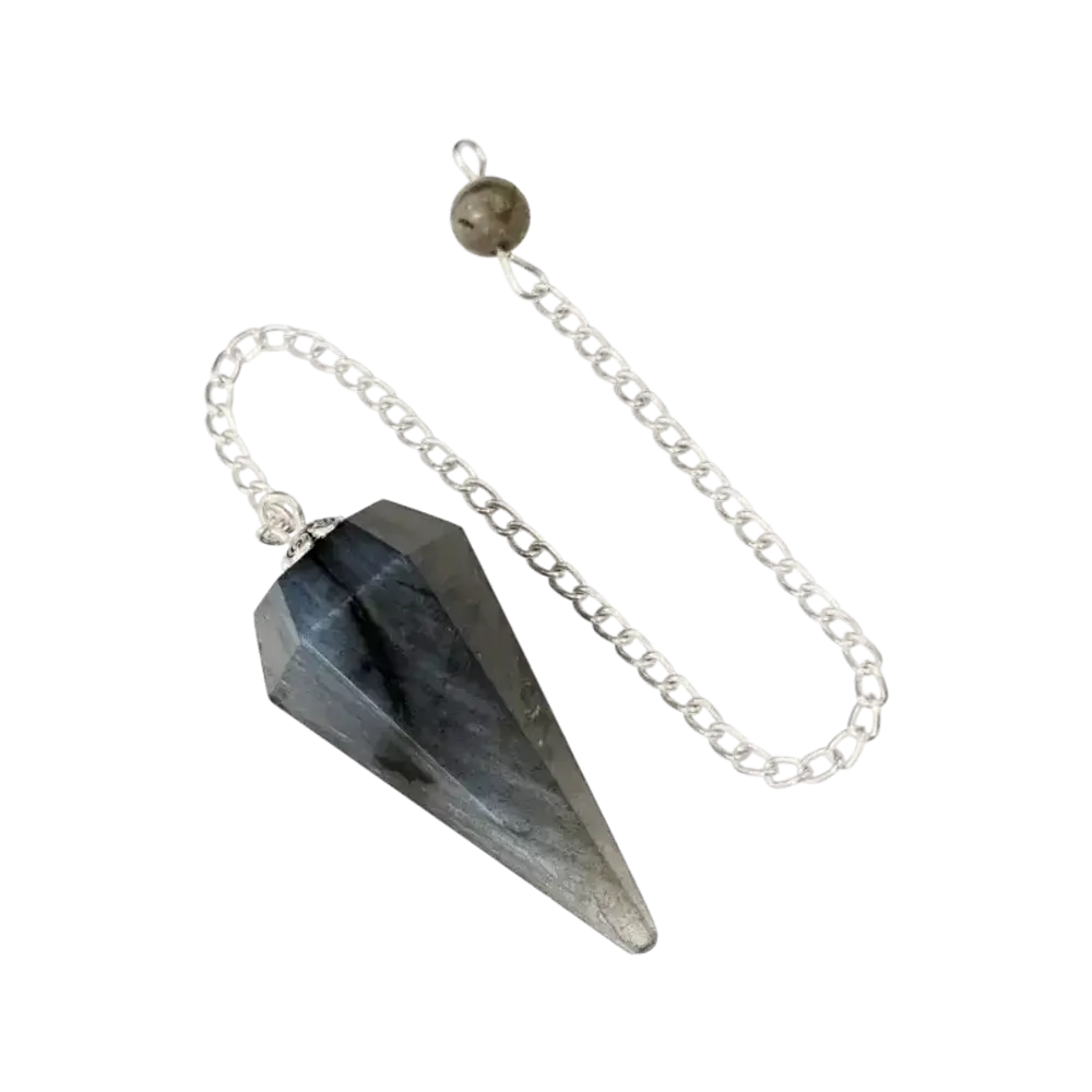 Jewelry - Conical pendulum in Labradorite 6 faces - ARABESK