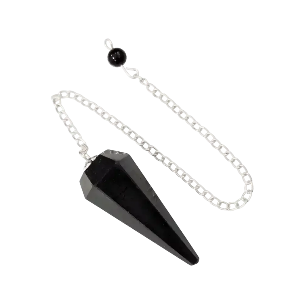 Jewelry - Black Tourmaline Conical Pendulum 6 Sides - ARABESK