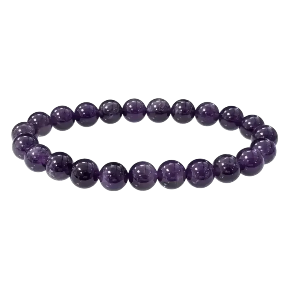 Bracelets - Amethyst bracelet A 7.5-8.5mm beads - ARABESK