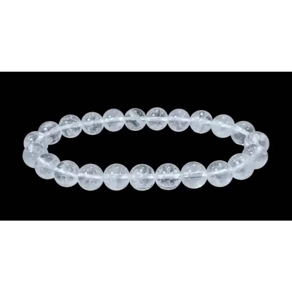 Bracelets - Rock crystal 8mm pearls bracelet - ARABESK