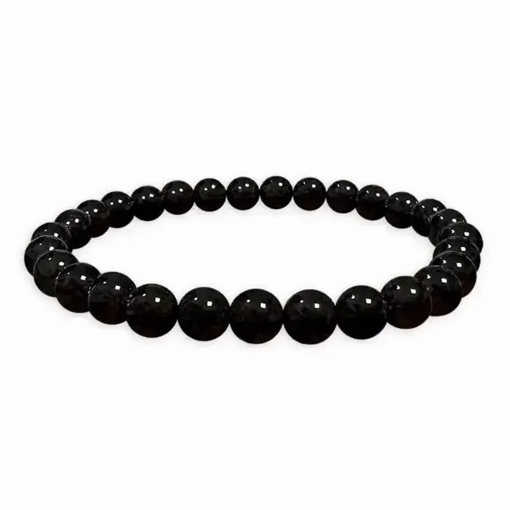 Bracelets - Black Tourmaline Bracelet A beads 6.5mm - ARABESK