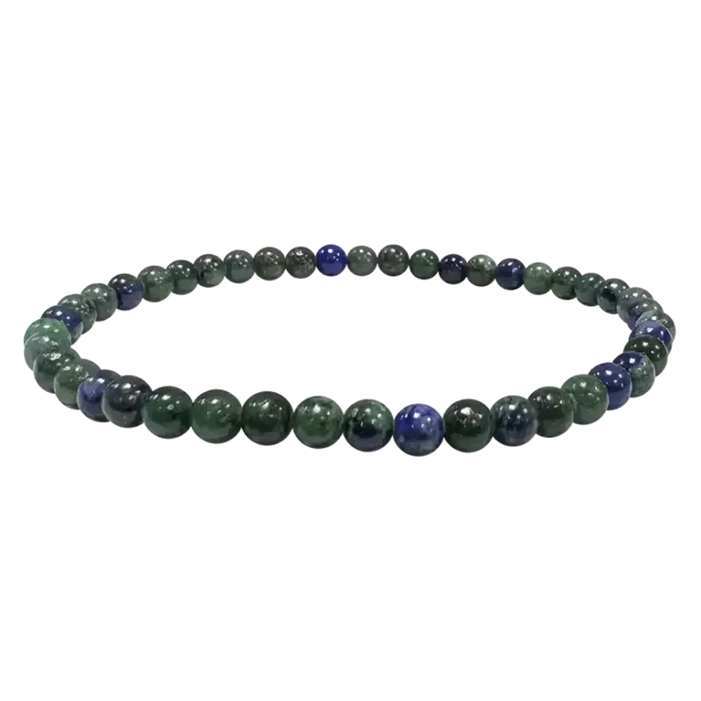 Bracelets - Bracelet Malachite & Azurite perles 4mm - ARABESK