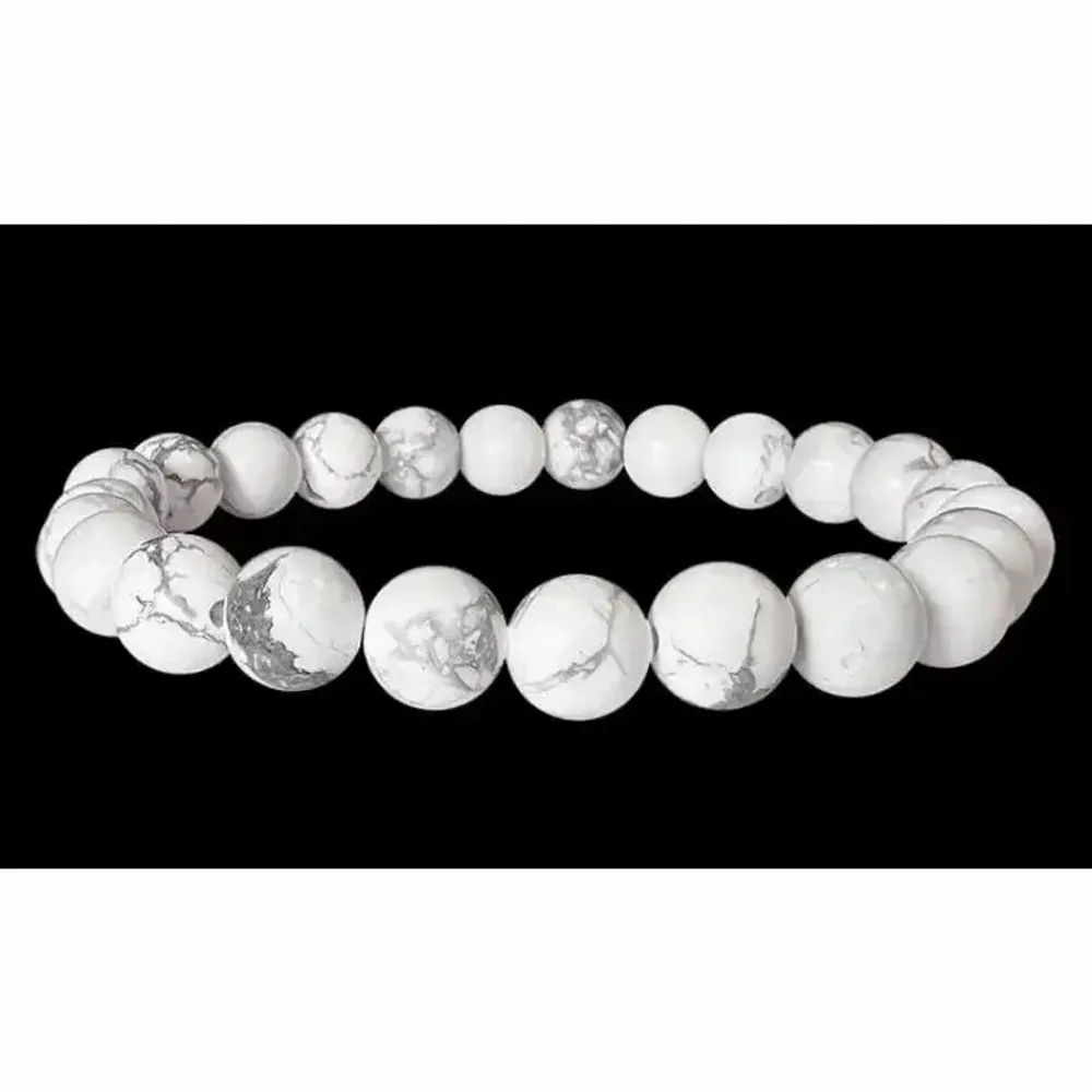 Bracelets - Howlite 8mm A pearls bracelet - ARABESK