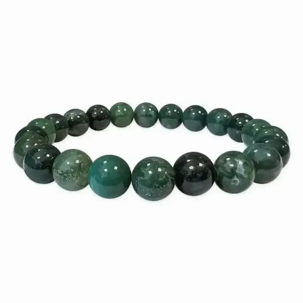 Bracelets - Bracelet Moss Agate beads 8mm - ARABESK