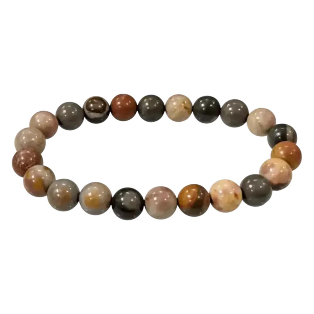 Bracelets - Bracelet Jaspe océan perles 8mm - ARABESK