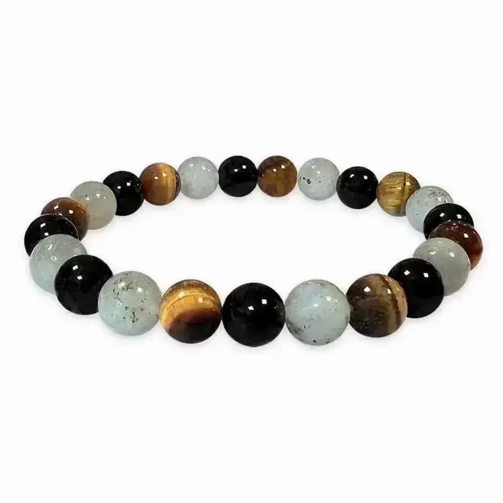 Bracelets - Bracelet Labradorite Oeil de tigre Onyx perles 8mm - ARABESK